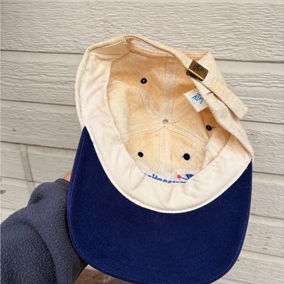 Vintage Transcontinental hat 2 tome blue tan strapback - Picture 5 of 5